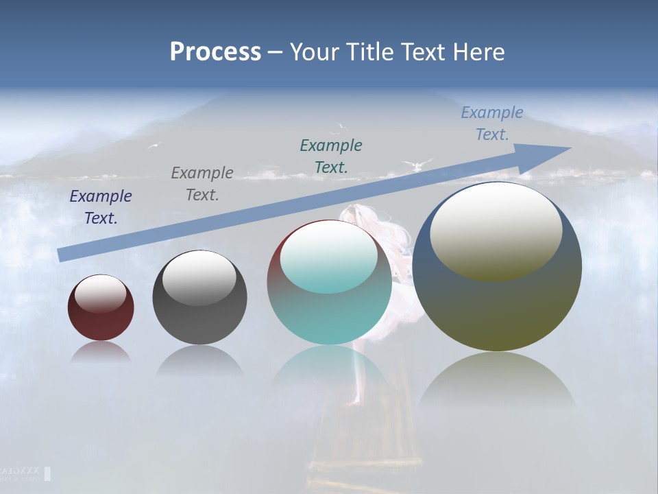 A Woman In A White Dress Standing On A Dock PowerPoint Template