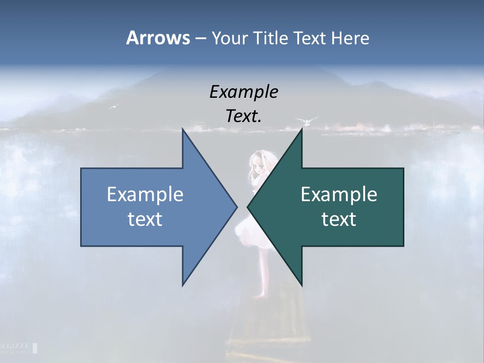 A Woman In A White Dress Standing On A Dock PowerPoint Template