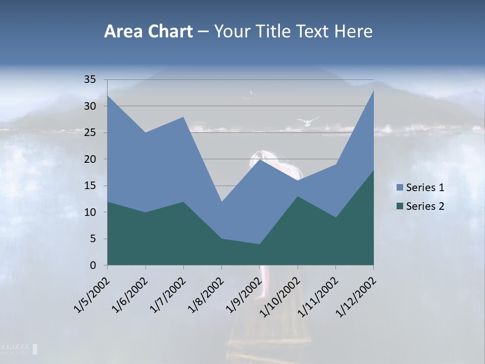 A Woman In A White Dress Standing On A Dock PowerPoint Template