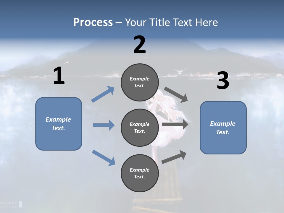 A Woman In A White Dress Standing On A Dock PowerPoint Template