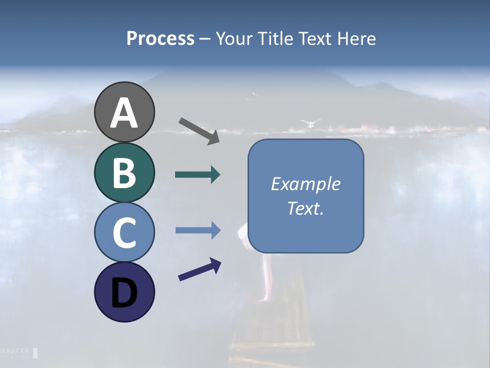 A Woman In A White Dress Standing On A Dock PowerPoint Template