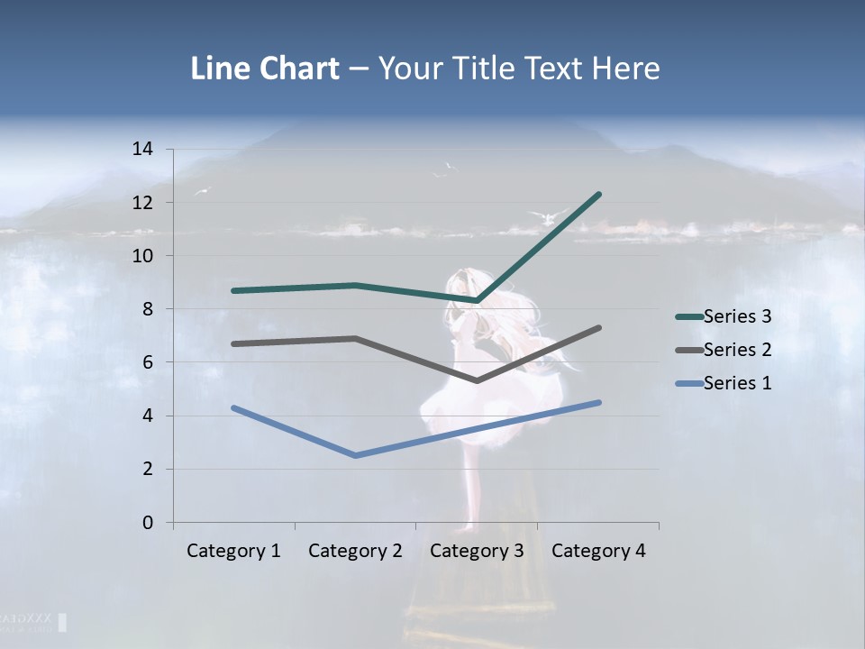 A Woman In A White Dress Standing On A Dock PowerPoint Template