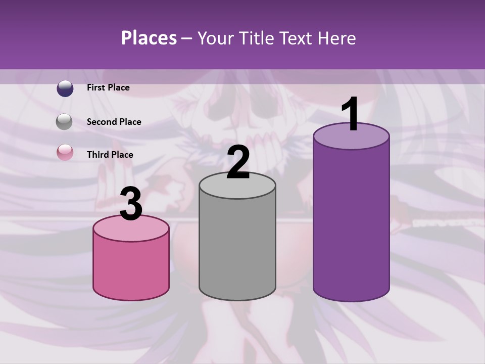 A Woman With Long White Hair Holding A Sword PowerPoint Template