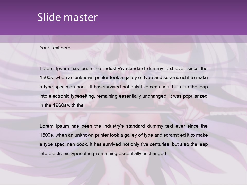 A Woman With Long White Hair Holding A Sword PowerPoint Template