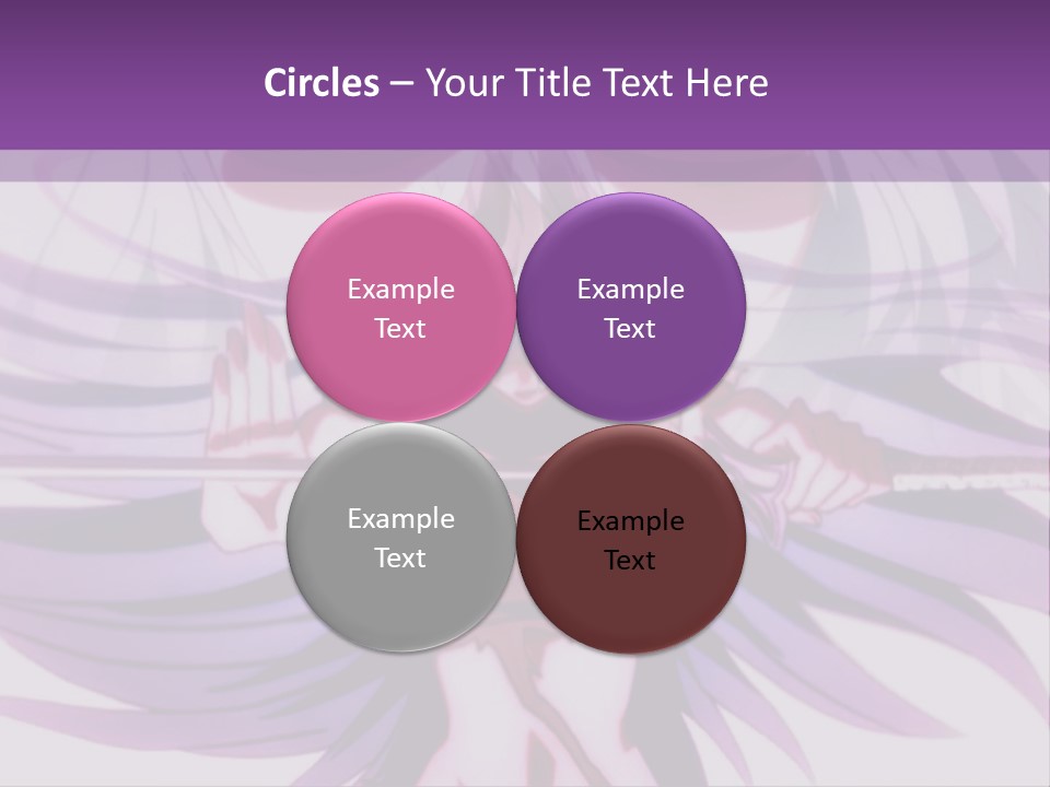 A Woman With Long White Hair Holding A Sword PowerPoint Template