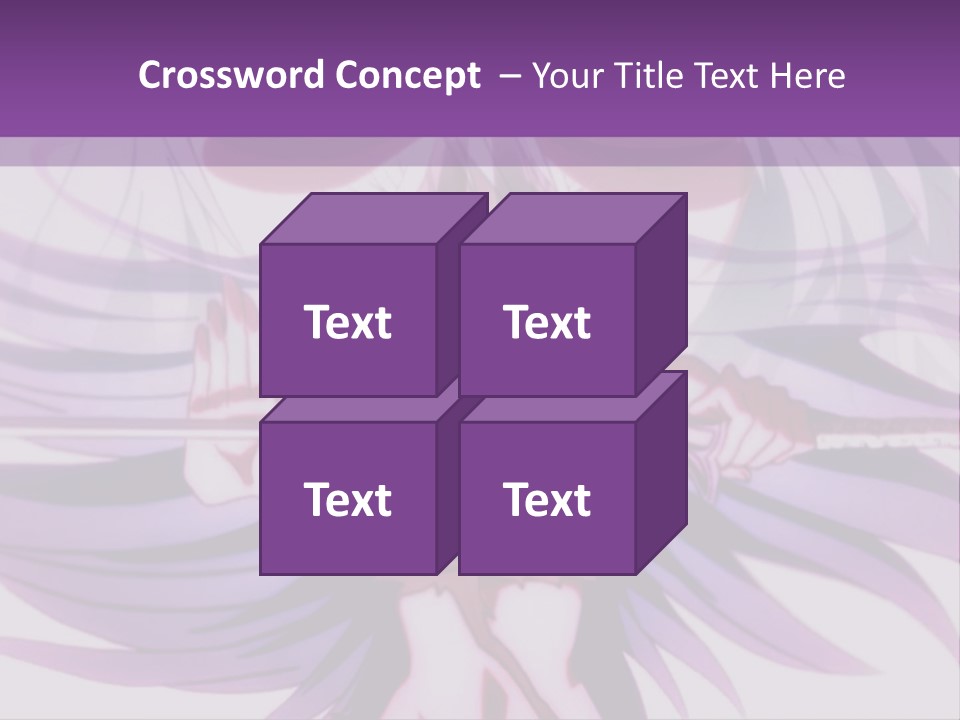 A Woman With Long White Hair Holding A Sword PowerPoint Template