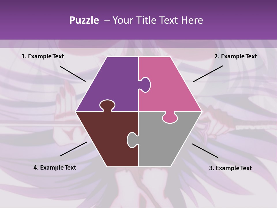 A Woman With Long White Hair Holding A Sword PowerPoint Template