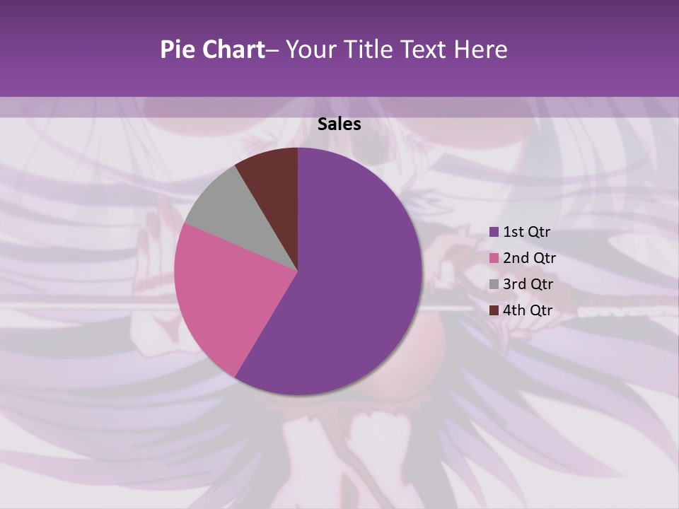 A Woman With Long White Hair Holding A Sword PowerPoint Template