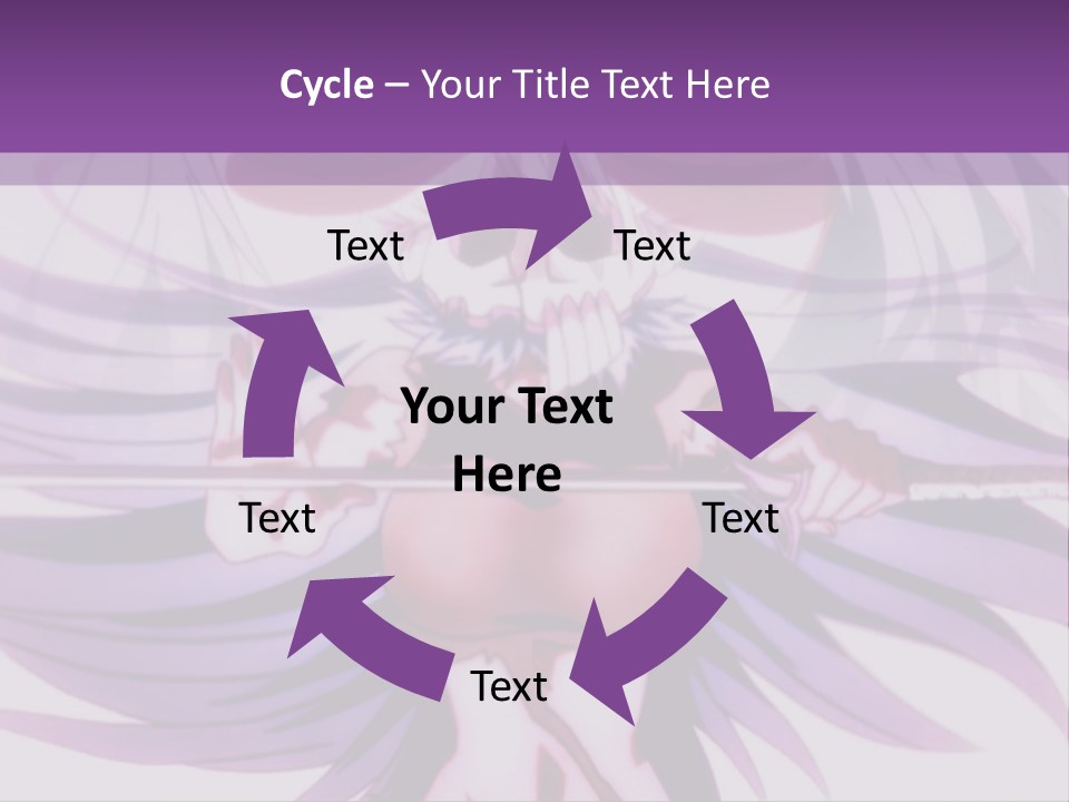 A Woman With Long White Hair Holding A Sword PowerPoint Template