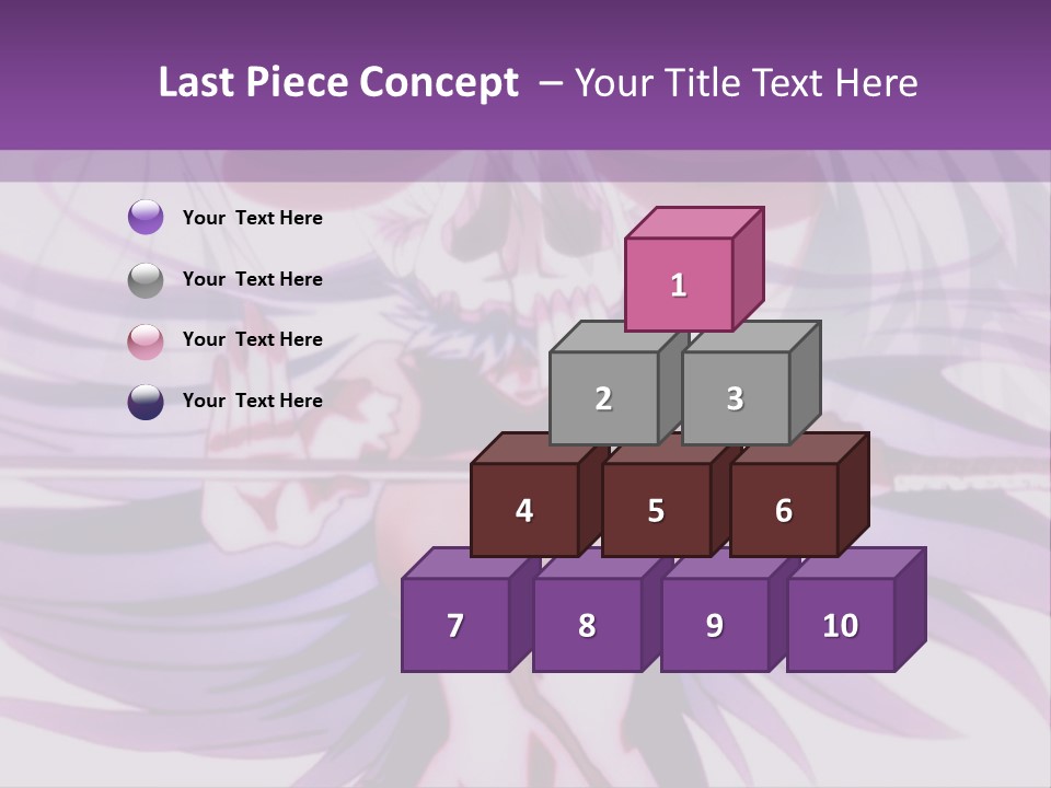 A Woman With Long White Hair Holding A Sword PowerPoint Template