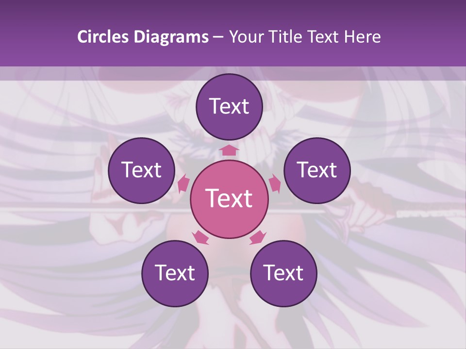 A Woman With Long White Hair Holding A Sword PowerPoint Template