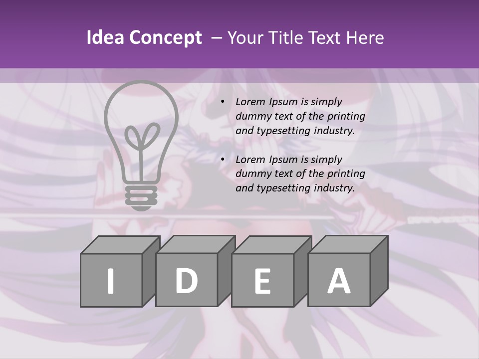 A Woman With Long White Hair Holding A Sword PowerPoint Template