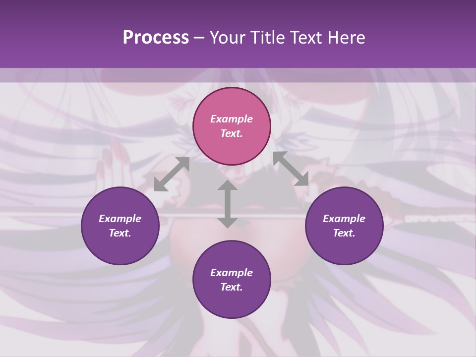 A Woman With Long White Hair Holding A Sword PowerPoint Template