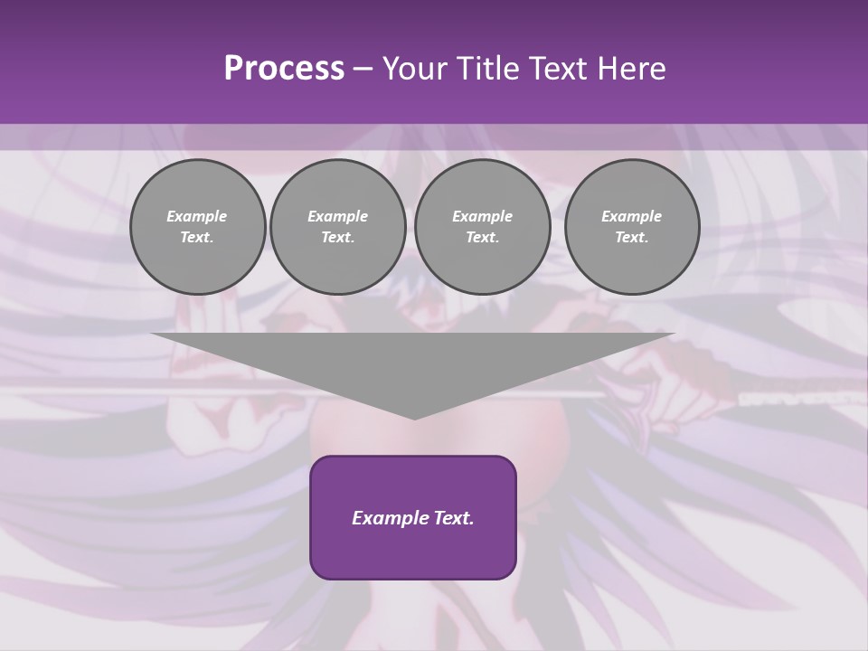 A Woman With Long White Hair Holding A Sword PowerPoint Template