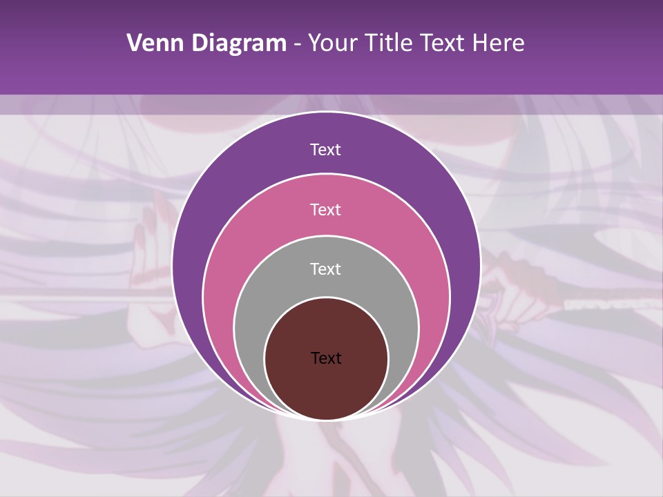 A Woman With Long White Hair Holding A Sword PowerPoint Template