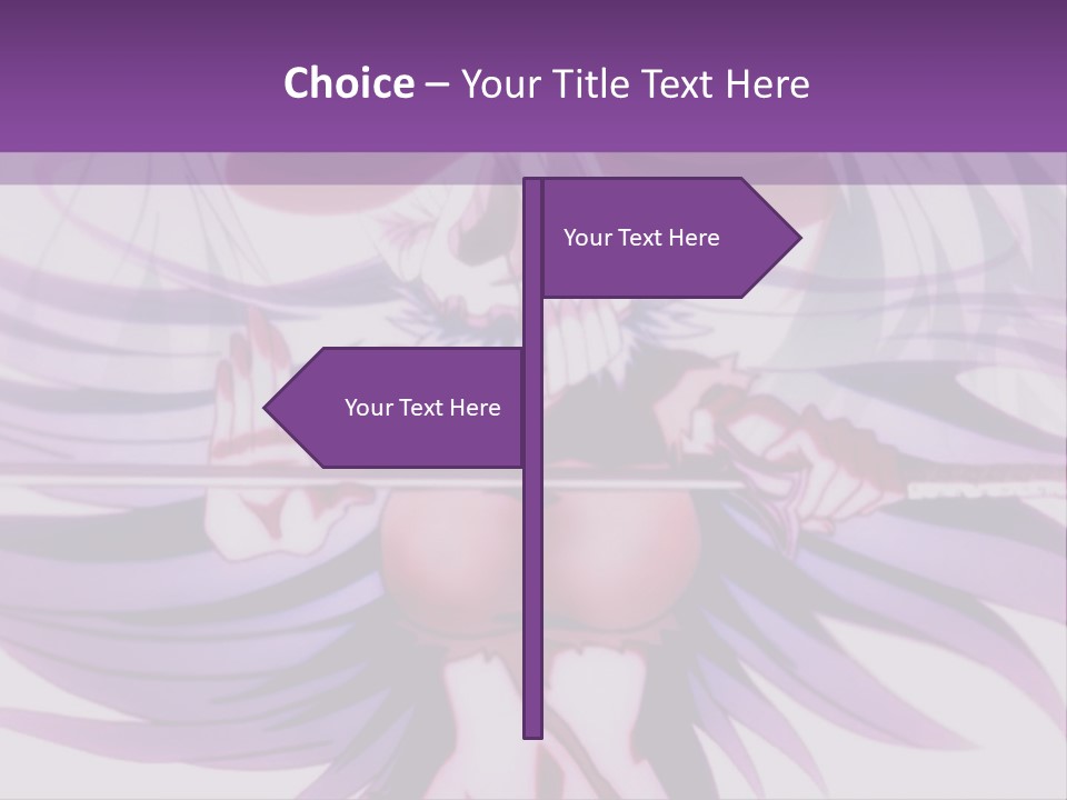 A Woman With Long White Hair Holding A Sword PowerPoint Template