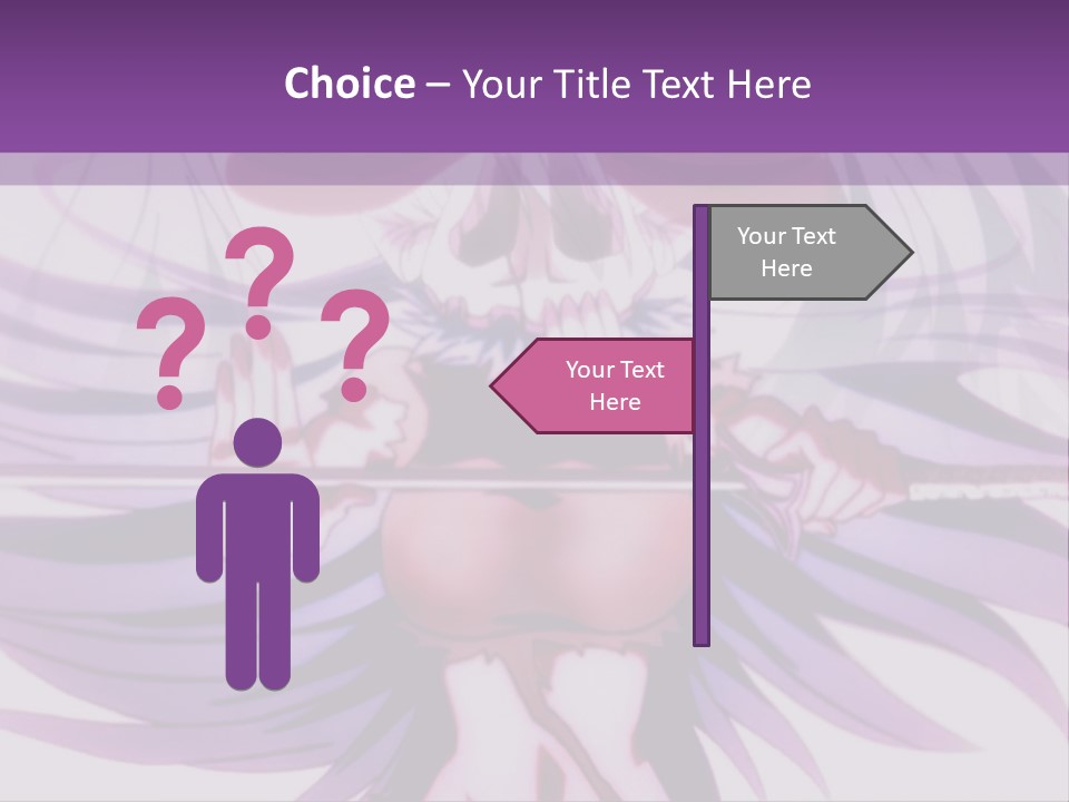 A Woman With Long White Hair Holding A Sword PowerPoint Template