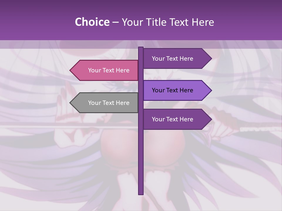 A Woman With Long White Hair Holding A Sword PowerPoint Template