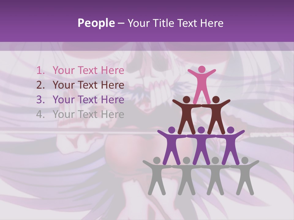 A Woman With Long White Hair Holding A Sword PowerPoint Template