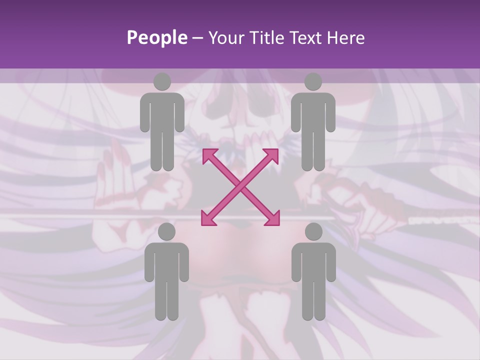 A Woman With Long White Hair Holding A Sword PowerPoint Template