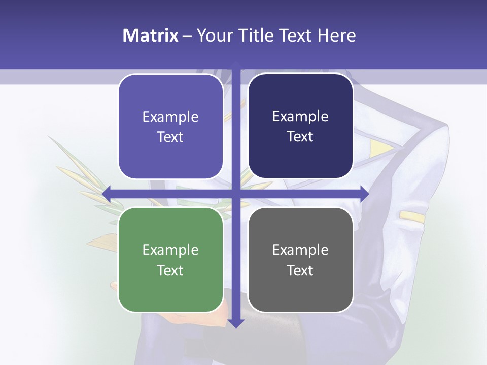An Anime Character Holding A Plant Powerpoint Template PowerPoint Template