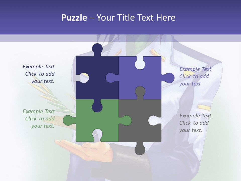 An Anime Character Holding A Plant Powerpoint Template PowerPoint Template