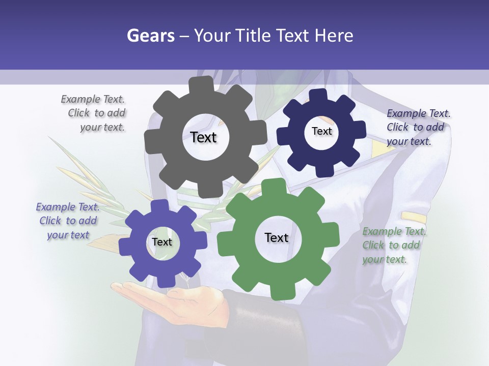 An Anime Character Holding A Plant Powerpoint Template PowerPoint Template
