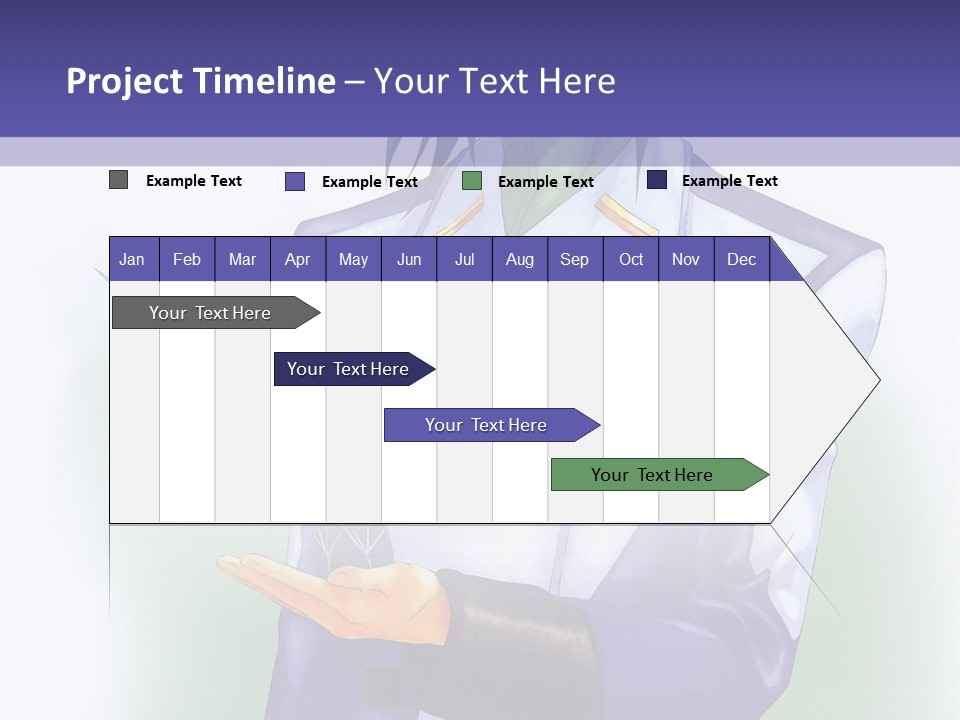 An Anime Character Holding A Plant Powerpoint Template PowerPoint Template