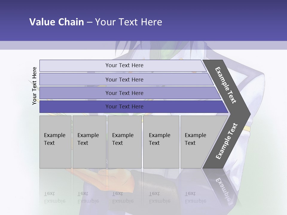 An Anime Character Holding A Plant Powerpoint Template PowerPoint Template