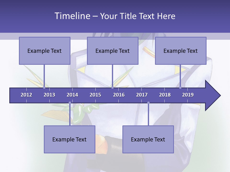 An Anime Character Holding A Plant Powerpoint Template PowerPoint Template