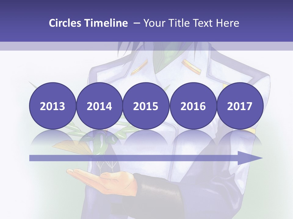 An Anime Character Holding A Plant Powerpoint Template PowerPoint Template