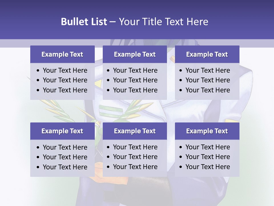 An Anime Character Holding A Plant Powerpoint Template PowerPoint Template