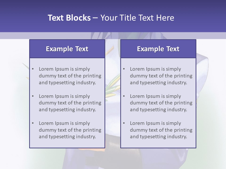 An Anime Character Holding A Plant Powerpoint Template PowerPoint Template