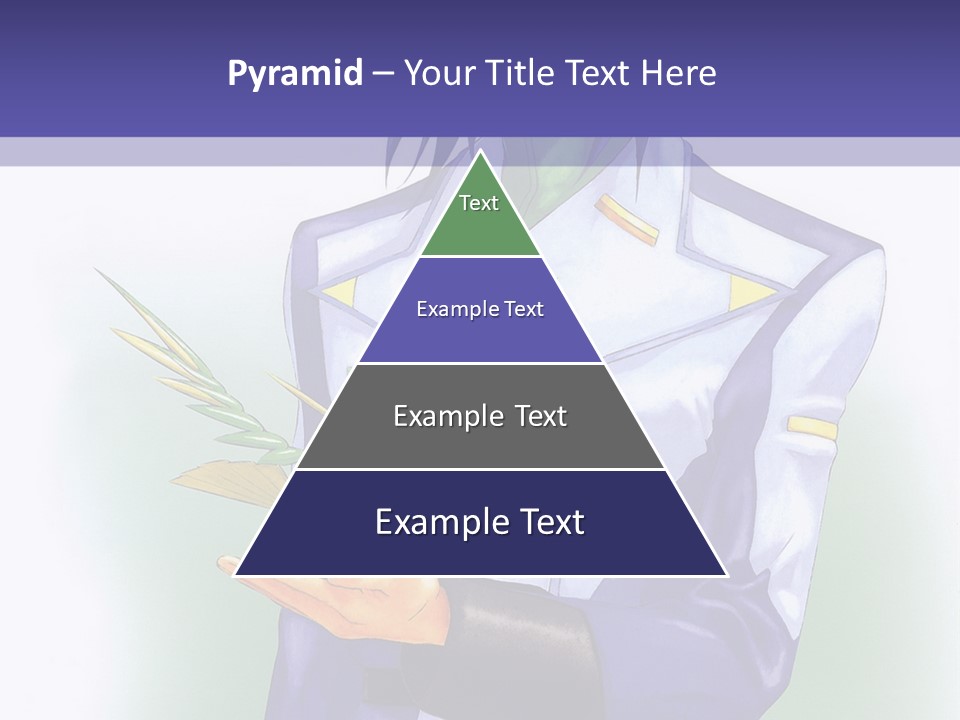 An Anime Character Holding A Plant Powerpoint Template PowerPoint Template