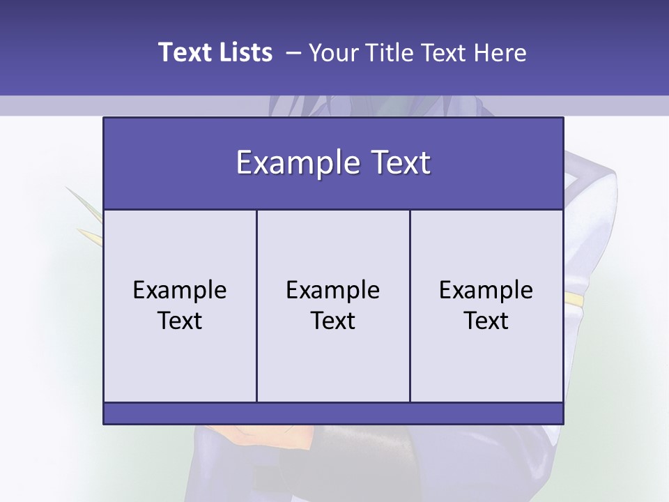 An Anime Character Holding A Plant Powerpoint Template PowerPoint Template
