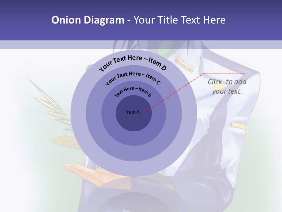 An Anime Character Holding A Plant Powerpoint Template PowerPoint Template