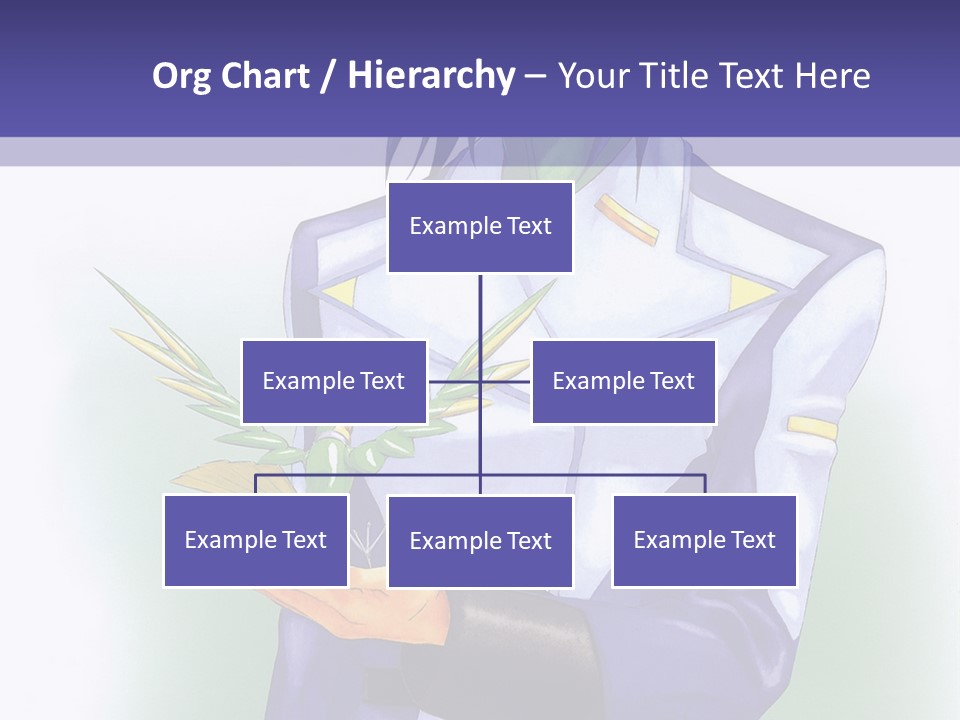 An Anime Character Holding A Plant Powerpoint Template PowerPoint Template