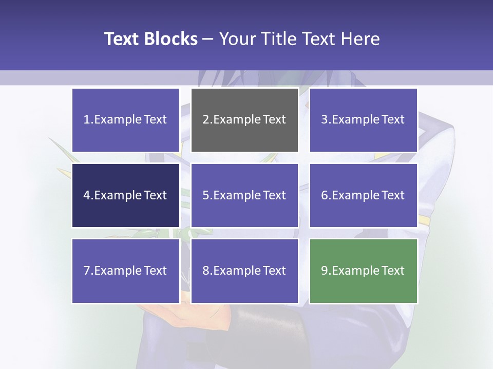An Anime Character Holding A Plant Powerpoint Template PowerPoint Template