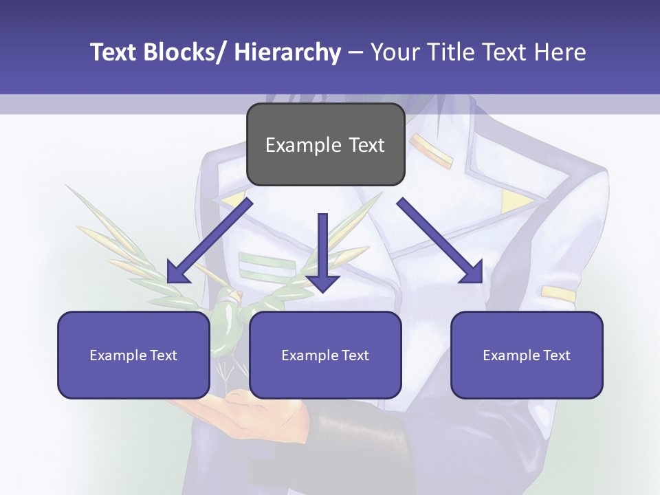 An Anime Character Holding A Plant Powerpoint Template PowerPoint Template