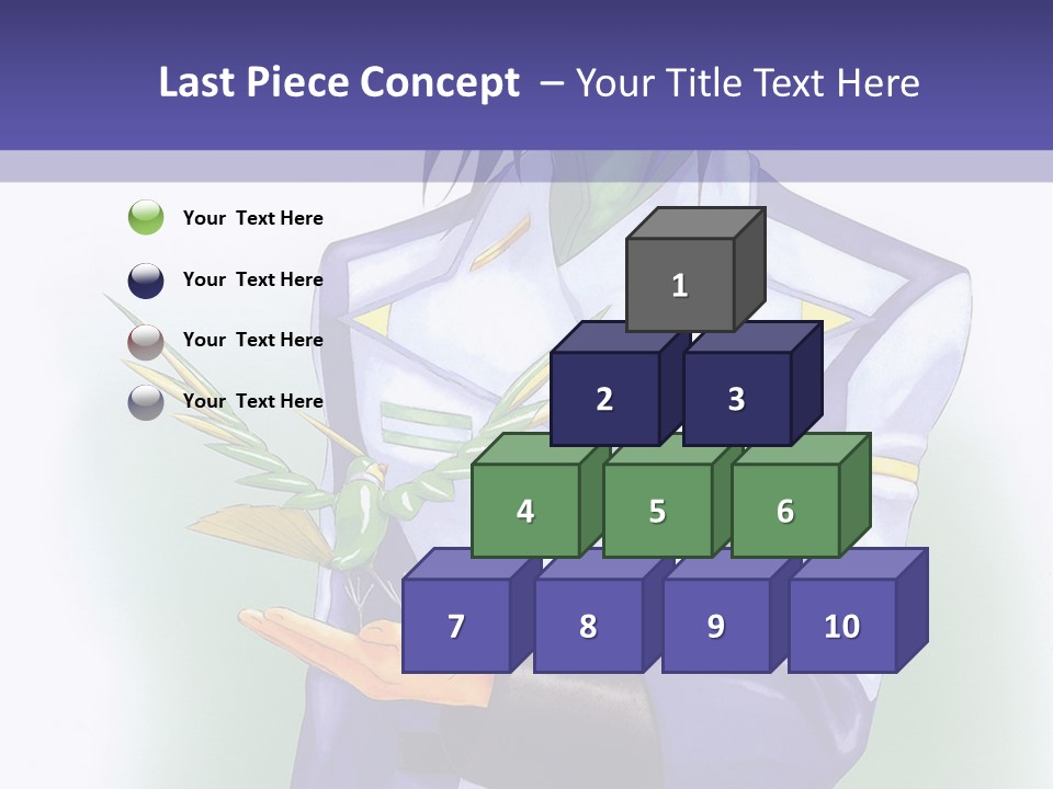 An Anime Character Holding A Plant Powerpoint Template PowerPoint Template