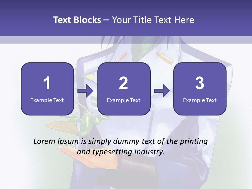 An Anime Character Holding A Plant Powerpoint Template PowerPoint Template