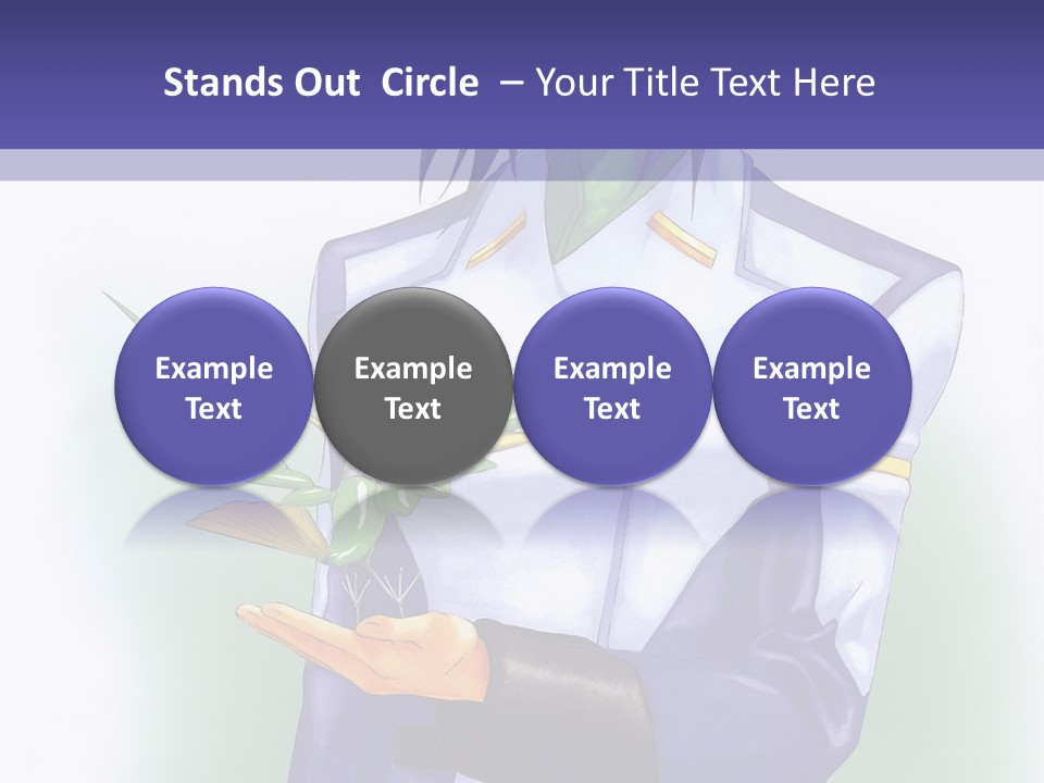 An Anime Character Holding A Plant Powerpoint Template PowerPoint Template