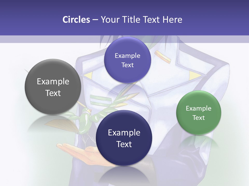 An Anime Character Holding A Plant Powerpoint Template PowerPoint Template