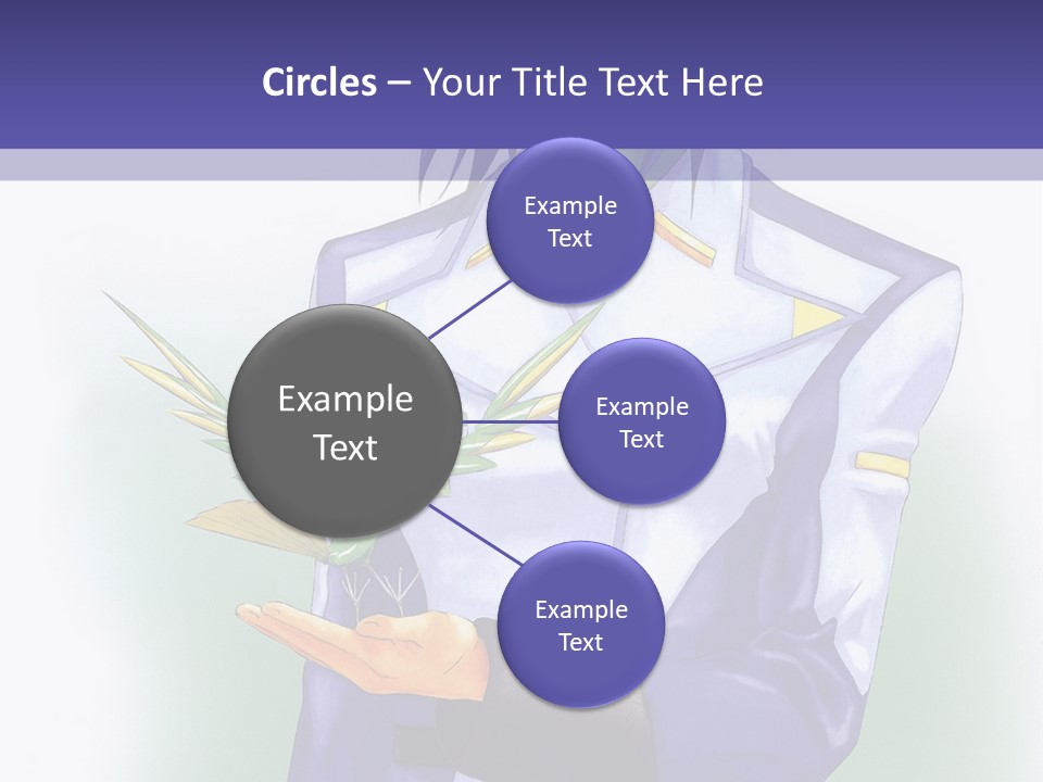 An Anime Character Holding A Plant Powerpoint Template PowerPoint Template