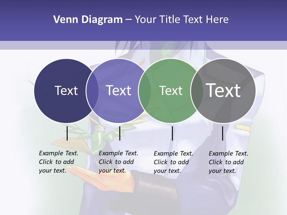 An Anime Character Holding A Plant Powerpoint Template PowerPoint Template