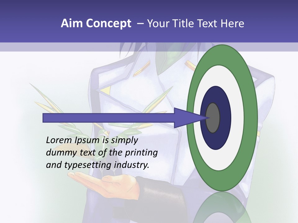 An Anime Character Holding A Plant Powerpoint Template PowerPoint Template