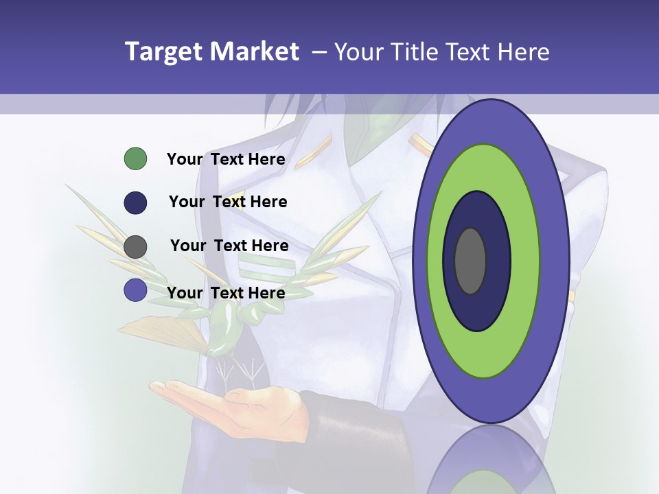 An Anime Character Holding A Plant Powerpoint Template PowerPoint Template