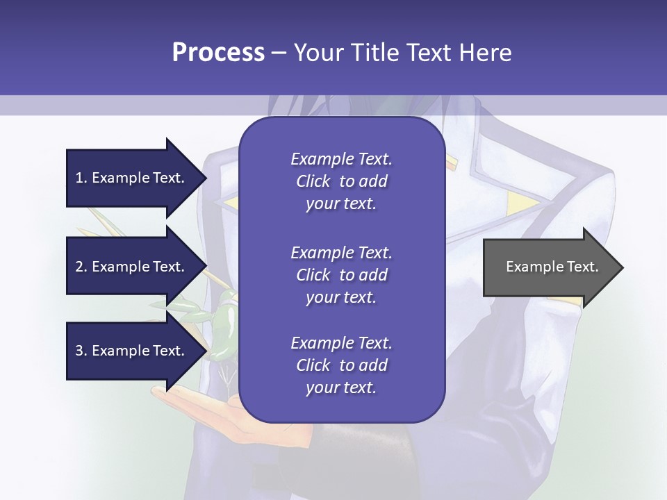 An Anime Character Holding A Plant Powerpoint Template PowerPoint Template