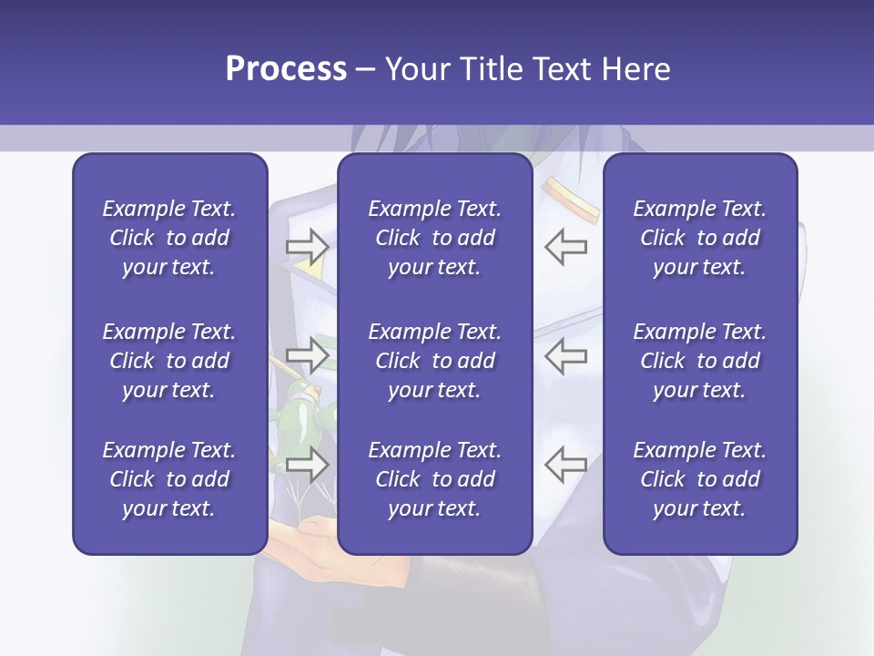 An Anime Character Holding A Plant Powerpoint Template PowerPoint Template