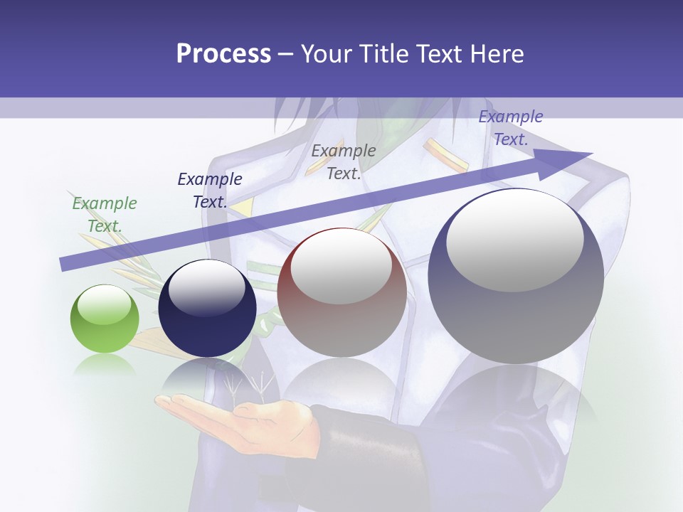 An Anime Character Holding A Plant Powerpoint Template PowerPoint Template
